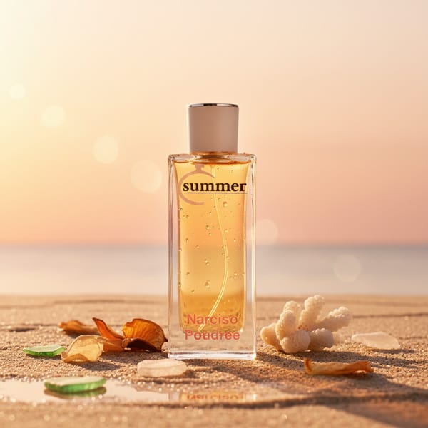 عطر نارسیسو پودری در کنار آکورد هاش